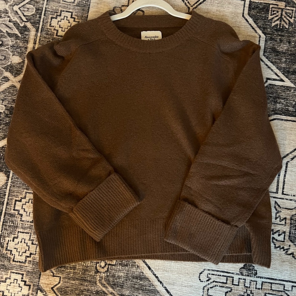Abercrombie & Fitch Rich Brown Crewneck Sweater